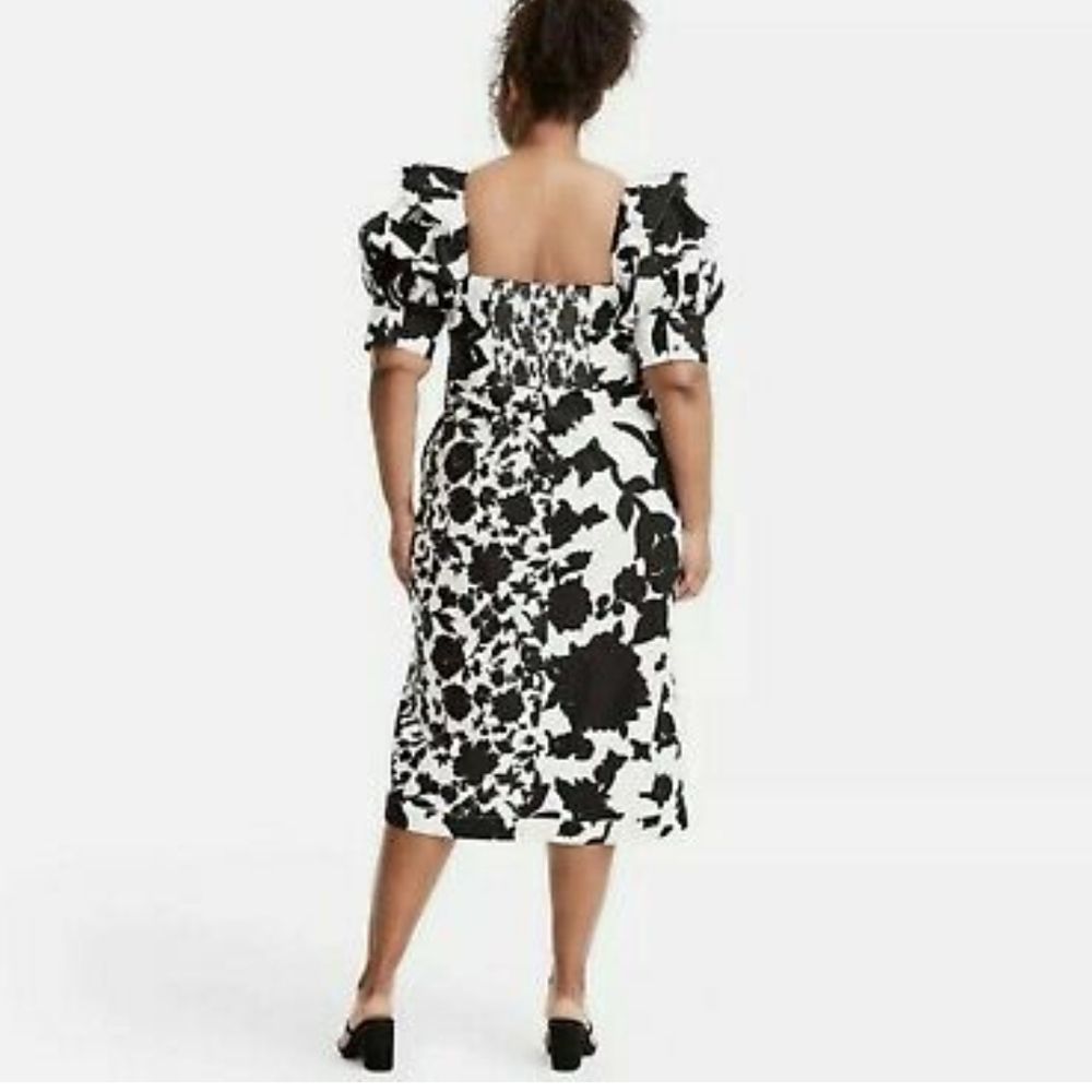 Christopher John Rogers Wrap Dress Black White NWT - Picture 13 of 13